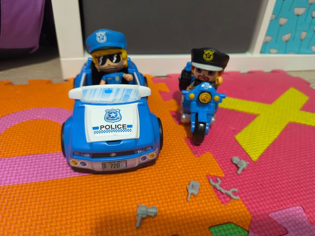 Pinypon Action Policía Coche y Moto de segunda mano por 10 EUR en