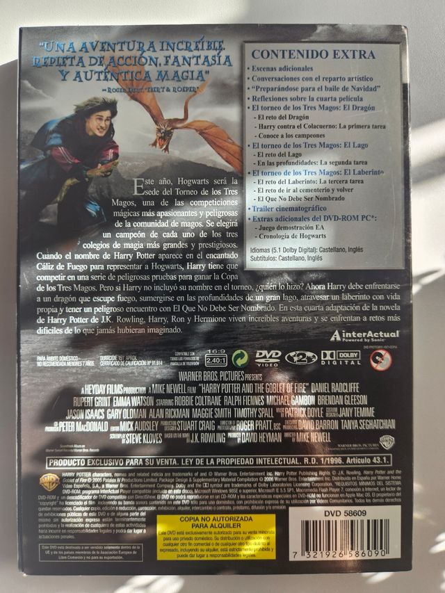 Harry Potter y el Cáliz de Fuego DVD