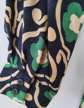 Vestido Zara estampado floral verde