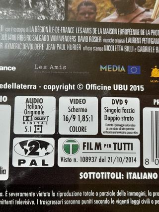 DVD FILM DOCUMENTARIO IL SALE DELLA TERRA