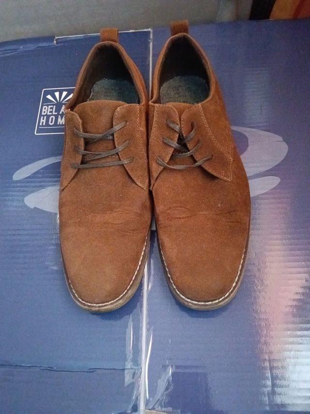 Zapatos de ante para hombre color marrón