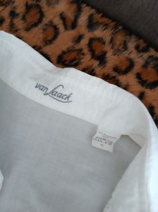 Camicia donna Van Laack bianca smanicata