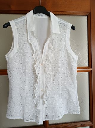 Camicia donna Van Laack bianca smanicata