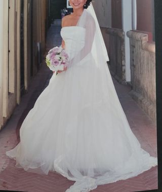 Velo de Novia blanco roto