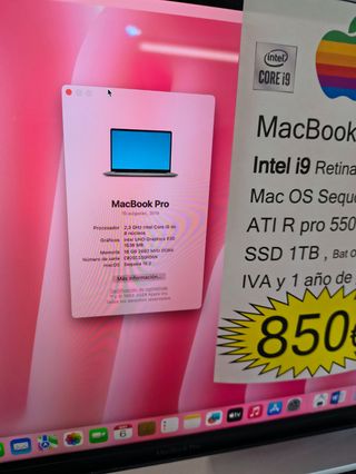 MacBook Pro 16 i9 16GB RAM Gris Espacial