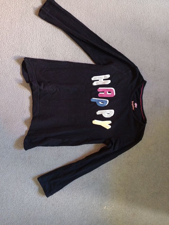 Camiseta niña manga larga Happy