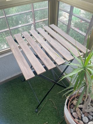 Mesa plegable Ikea madera y metal