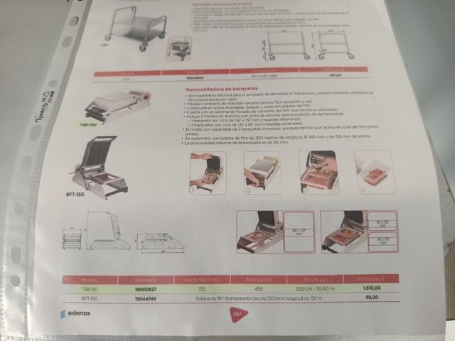 Termo selladora al vacío manual Edesa