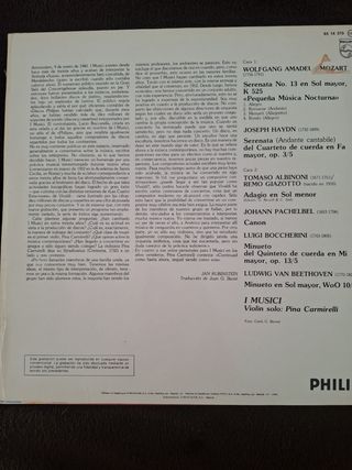PERFECTO Vinilo Clásico I Musici Pachelbel Mozart