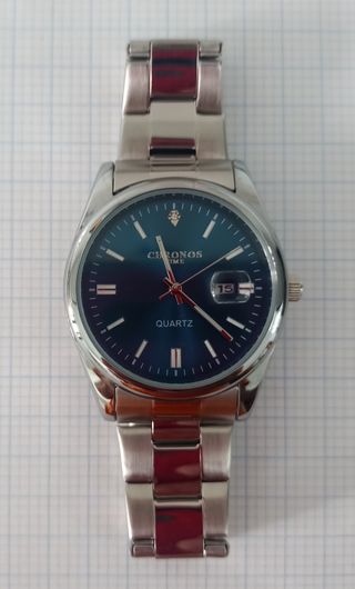 Reloj Chronos Azul y Plateado