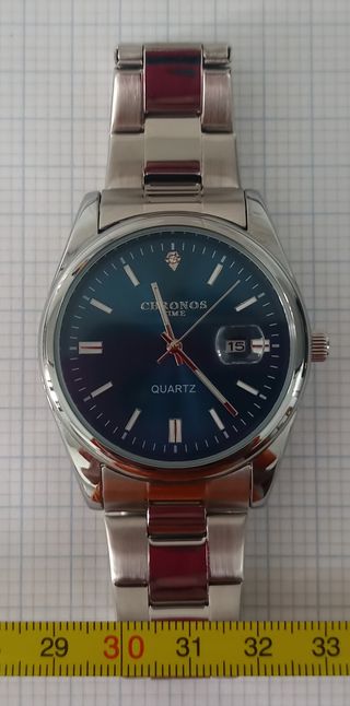 Reloj Chronos Azul y Plateado