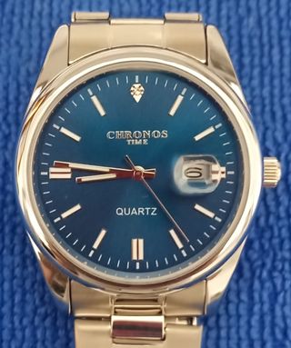 Reloj Chronos Azul y Plateado