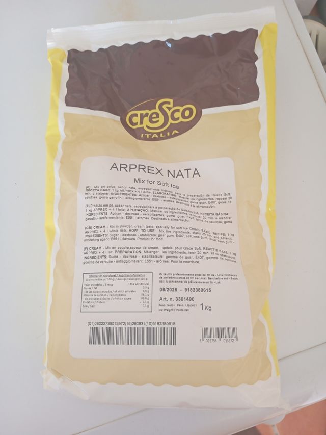 Arprex Nata Mix para Helado Soft 1kg