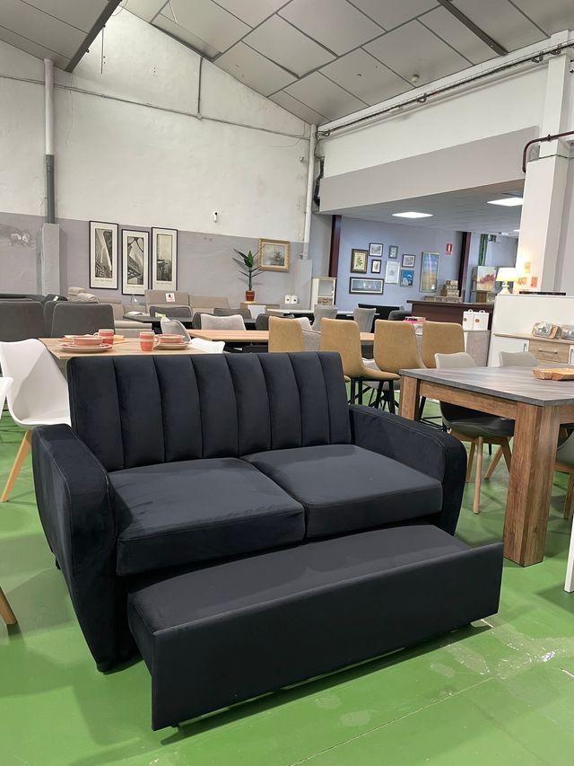 Sofá Cama Negro Terciopelo - Envio gratis