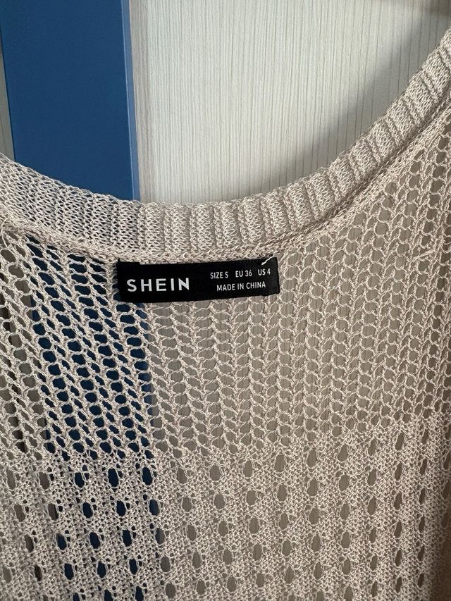 Cardigan SHEIN beige S/36/8 tejido abierto