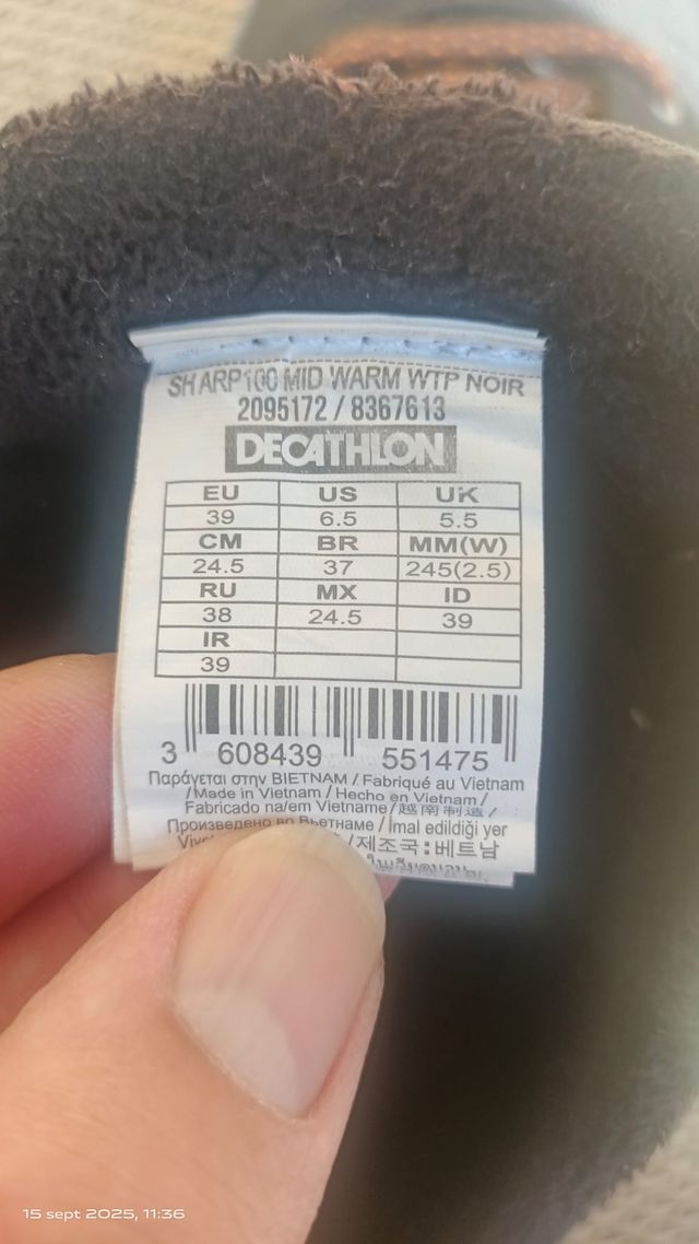 Botas Quechua Impermeables Talla 39