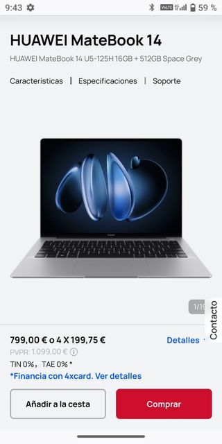 Huawei MateBook 14 Space Grey