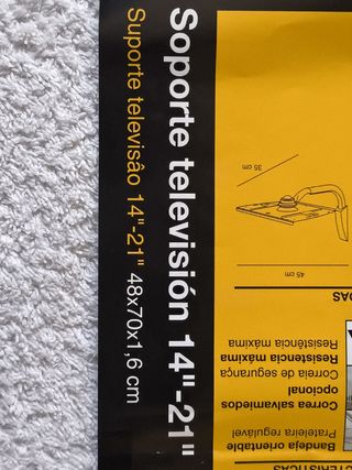 SOPORTE TV 14"-21" NUEVO Y SIN USAR. CAJA ORIGINAL