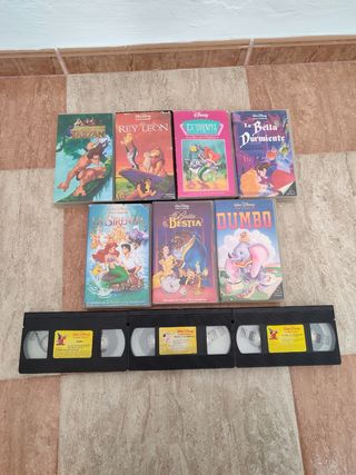 Lote 7 Películas VHS Disney Clásicos Español