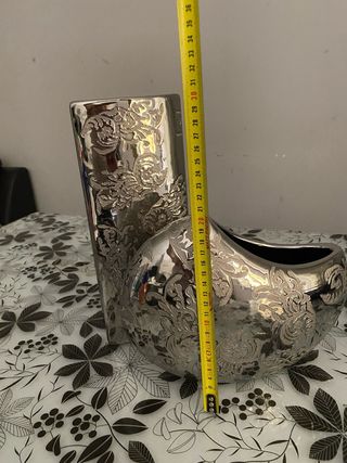 Set 2 Vasi Argentati Decorati