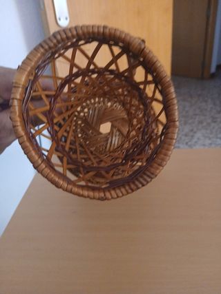 Silla decorativa de mimbre