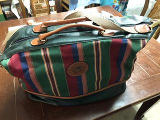 Maleta Vintage Rayas Verde Multicolor