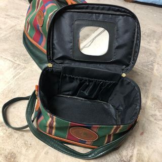 Maleta Vintage Rayas Verde Multicolor