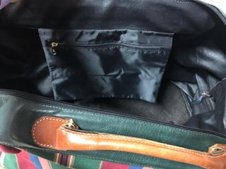 Maleta Vintage Rayas Verde Multicolor