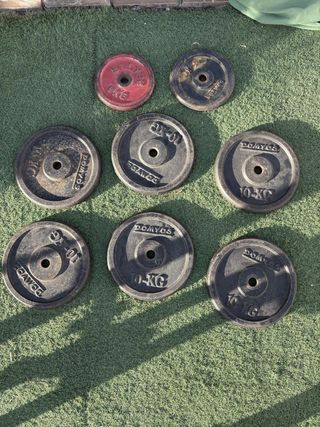 Discos de pesas 5 kg y 10 kg