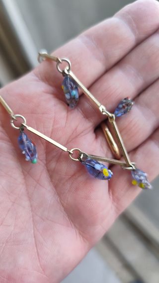 Collana Vetro Murano Oro Multicolore