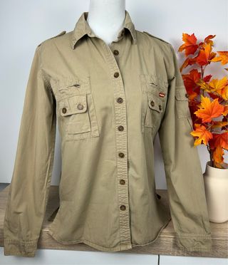 Zara camisa mujer camel S