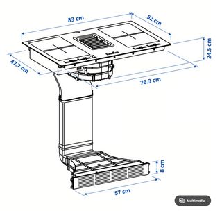 Placa inducción FÖRDELAKTIG con extractor
