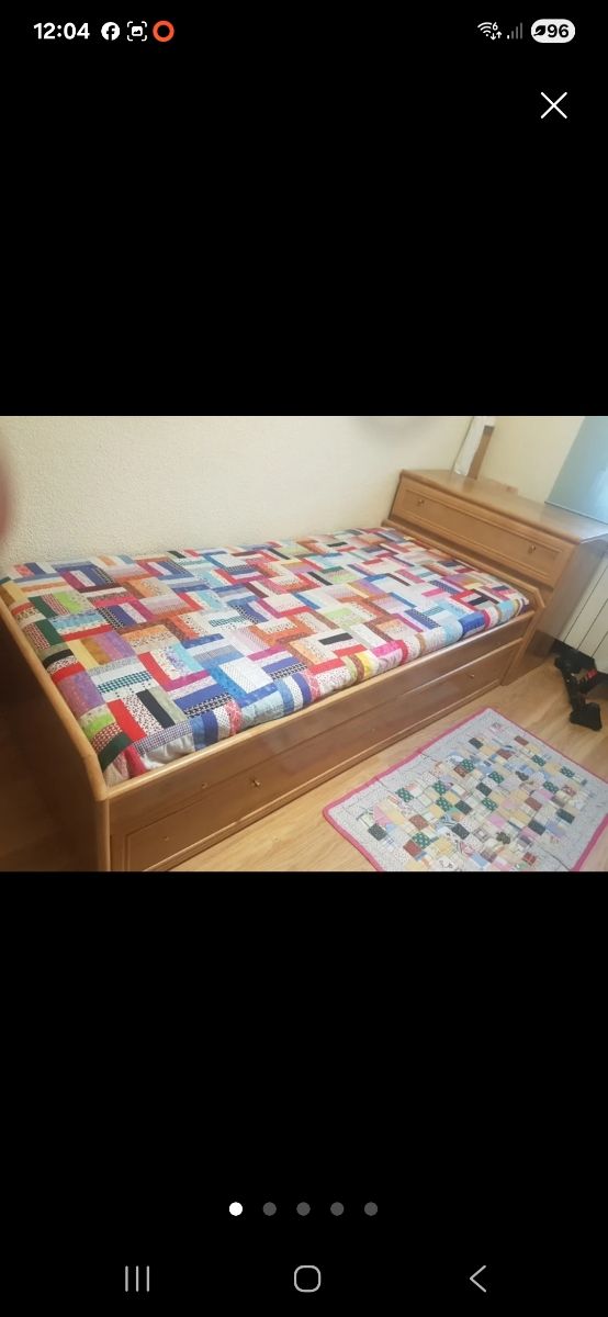 Cama nido de madera multicolor