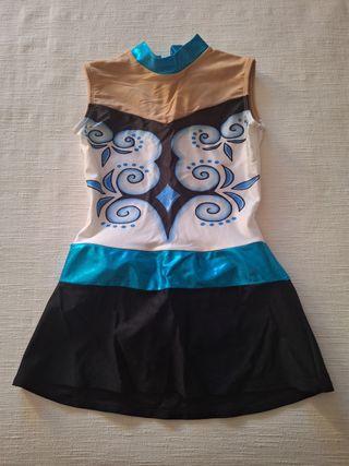 Maillot Gimnasia Rítmica Azul y Blanco