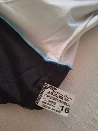 Maillot Gimnasia Rítmica Azul y Blanco