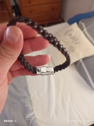 Pulsera de cuero trenzado para hombre
