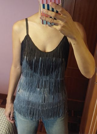 Camiseta Zara con flecos