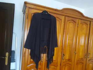 Chaqueta ante azul marino con flecos
