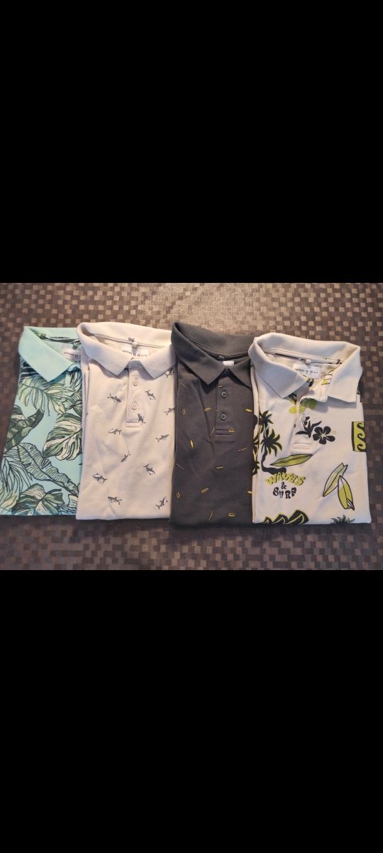 Lote 4 polos verano niño T. 13-14