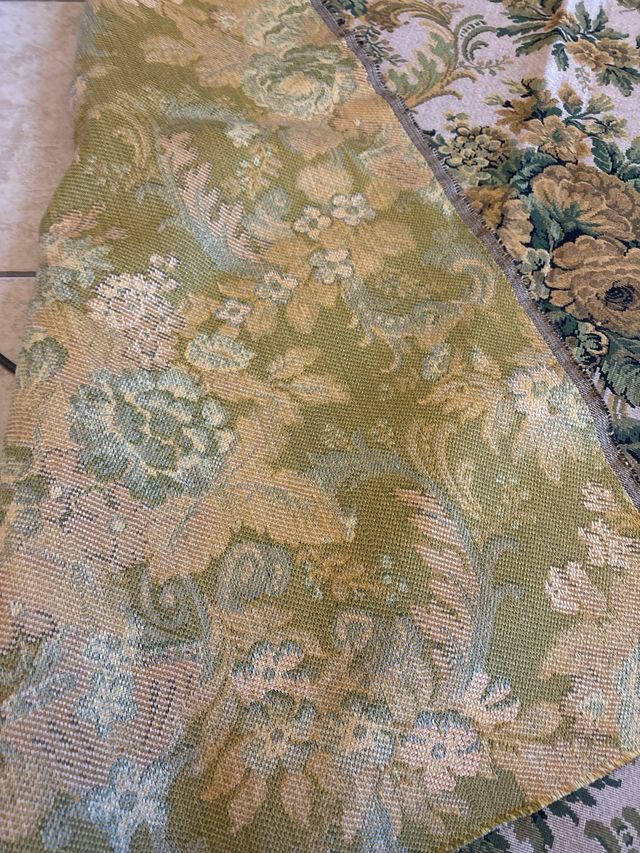Tessuto Gobelin Antico Oro e Verde