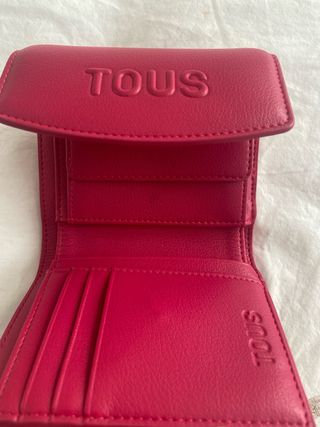 Cartera monedero Tous rosa.