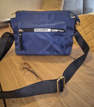 Bolso bandolera azul impermeable