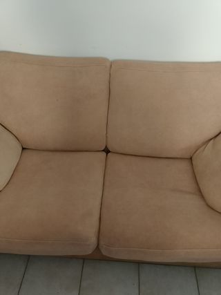Sofá beige de tela