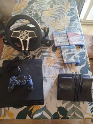Ps4 Pro + Volante + Mando + 3 Juegos