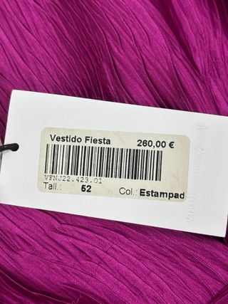 Vestido de fiesta morado y rosa talla 52