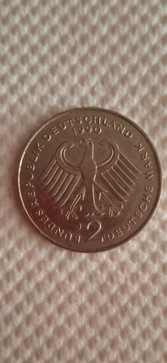 Moneda 2 Marcos Alemania 1990