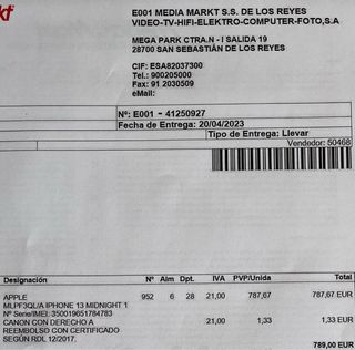 iPhone 13 128GB Negro