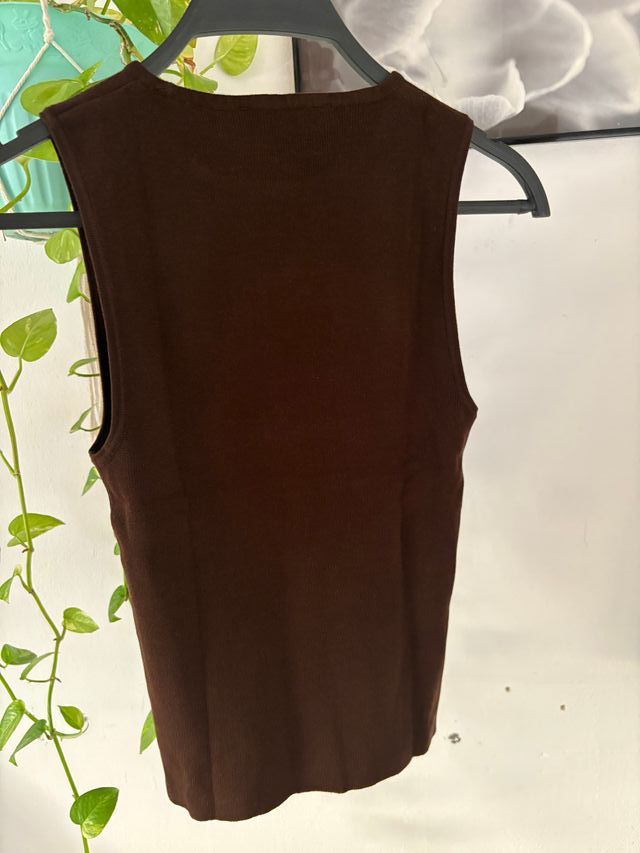 Mango Top Punto Fino Entallado Talla S