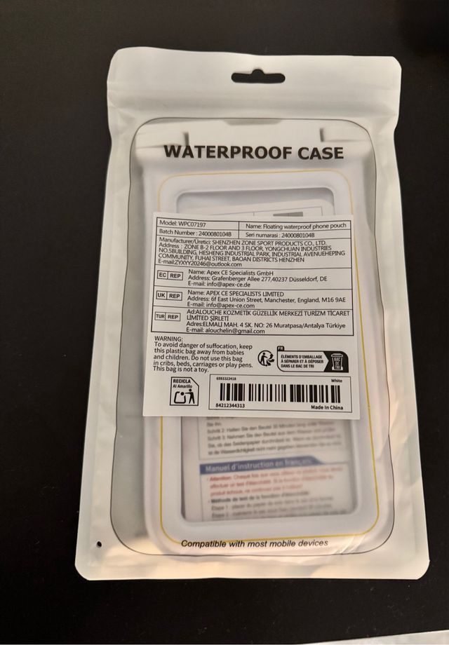 Funda impermeable flotante para móvil