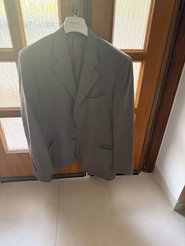 Giacca 100% Lana Grigia Taglia 52